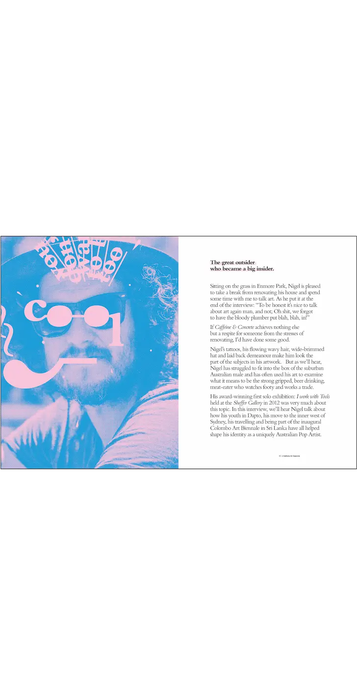 Magazine layout from Caffeine & Concrete