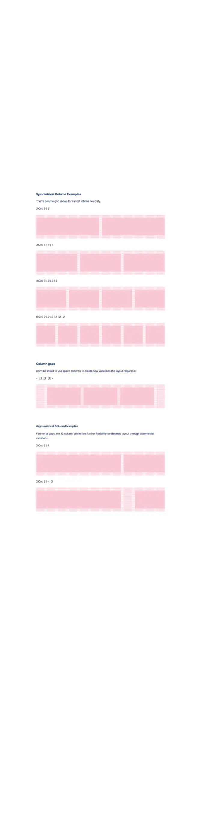 Explainer page from a design system about grid layouts.