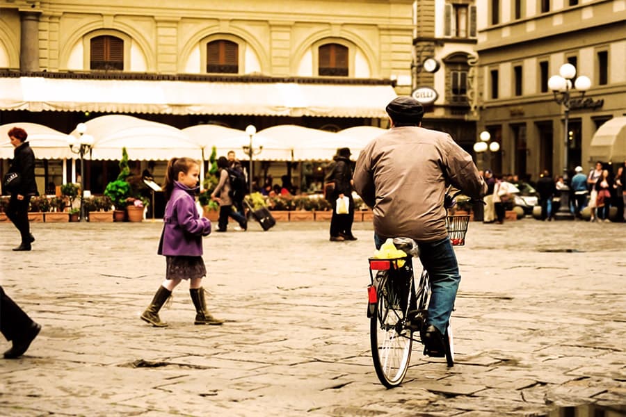 Bicycle Rider, Florence, Tuscany (2010)