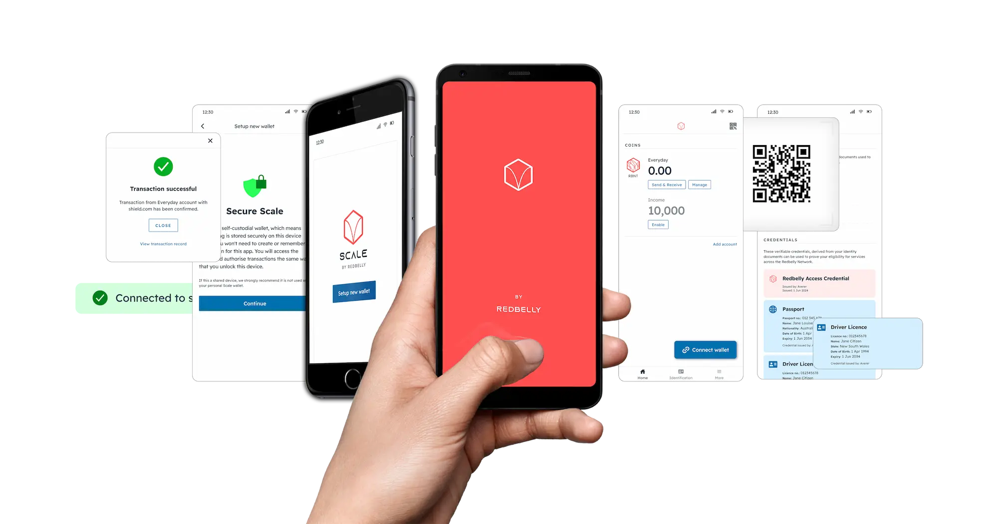 Scale (Redbelly Official Wallet) design mockup