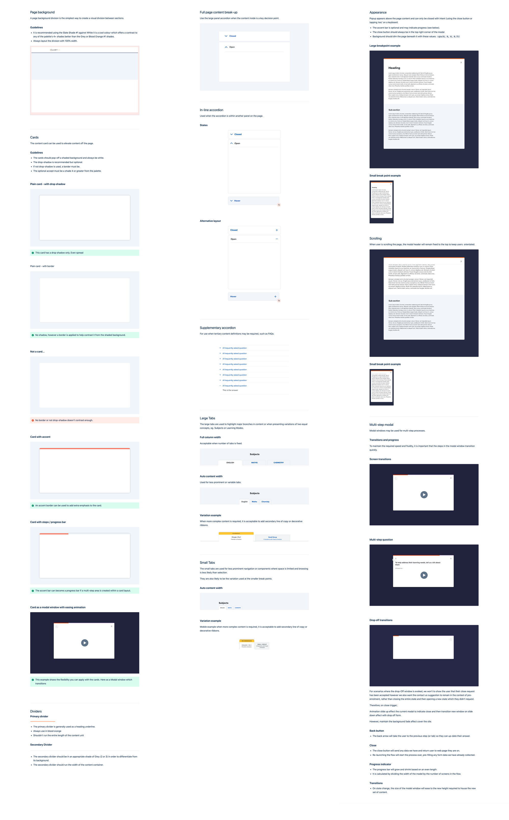 Cluey Learning design exploration sketches