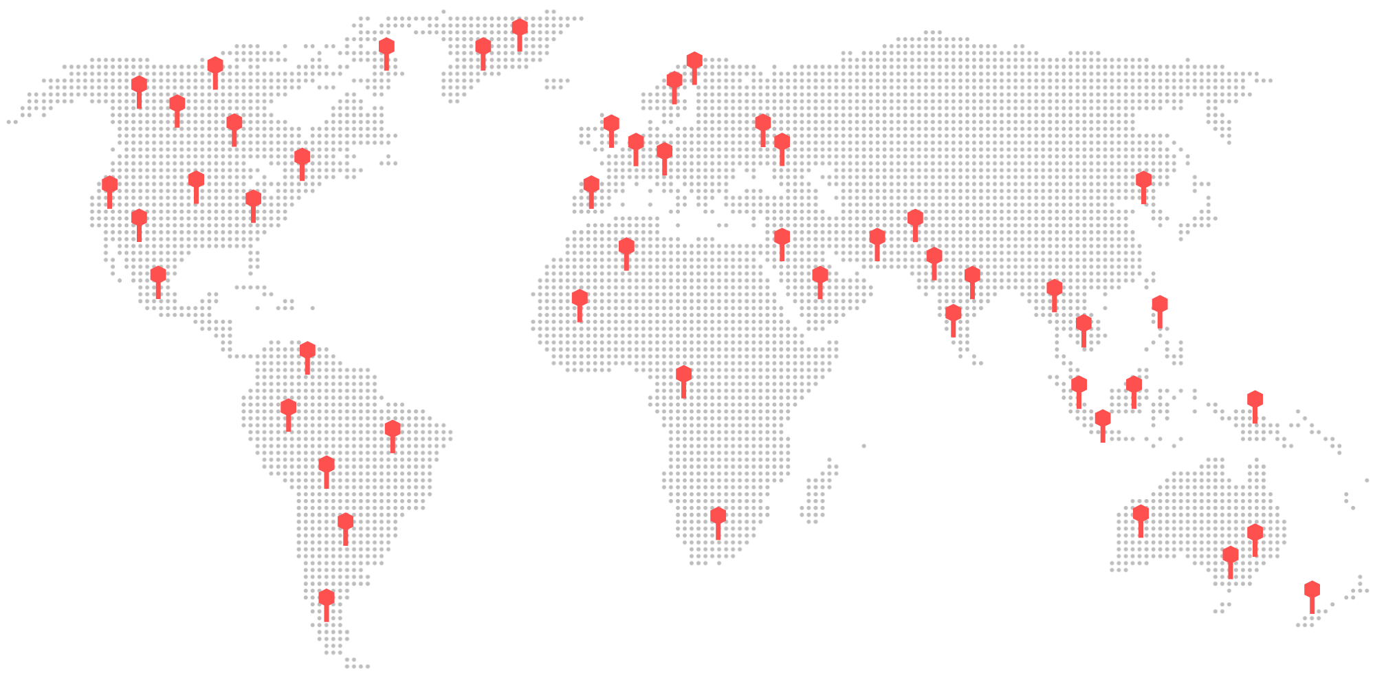 A map indicting the ideal global distribution of network governors