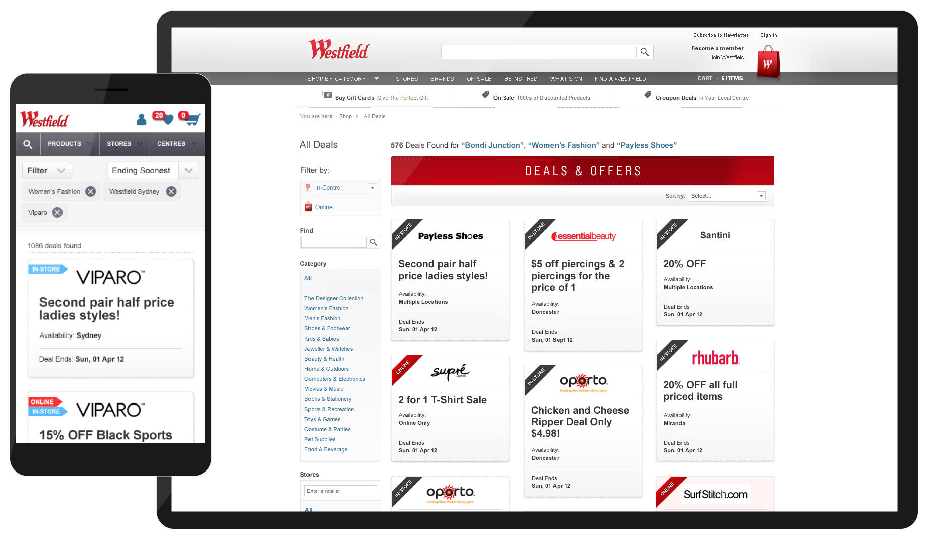 Westfield Deal Finder