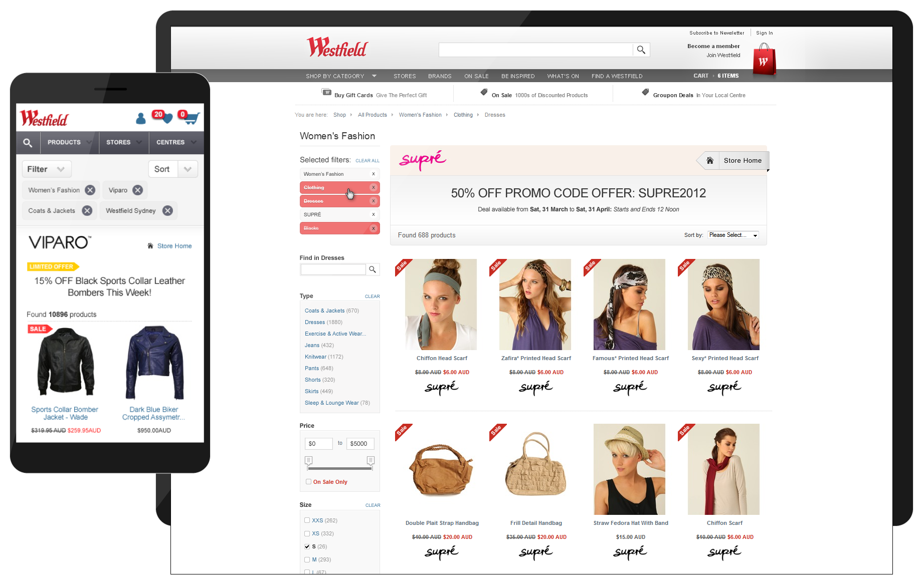 Westfield Product Finder