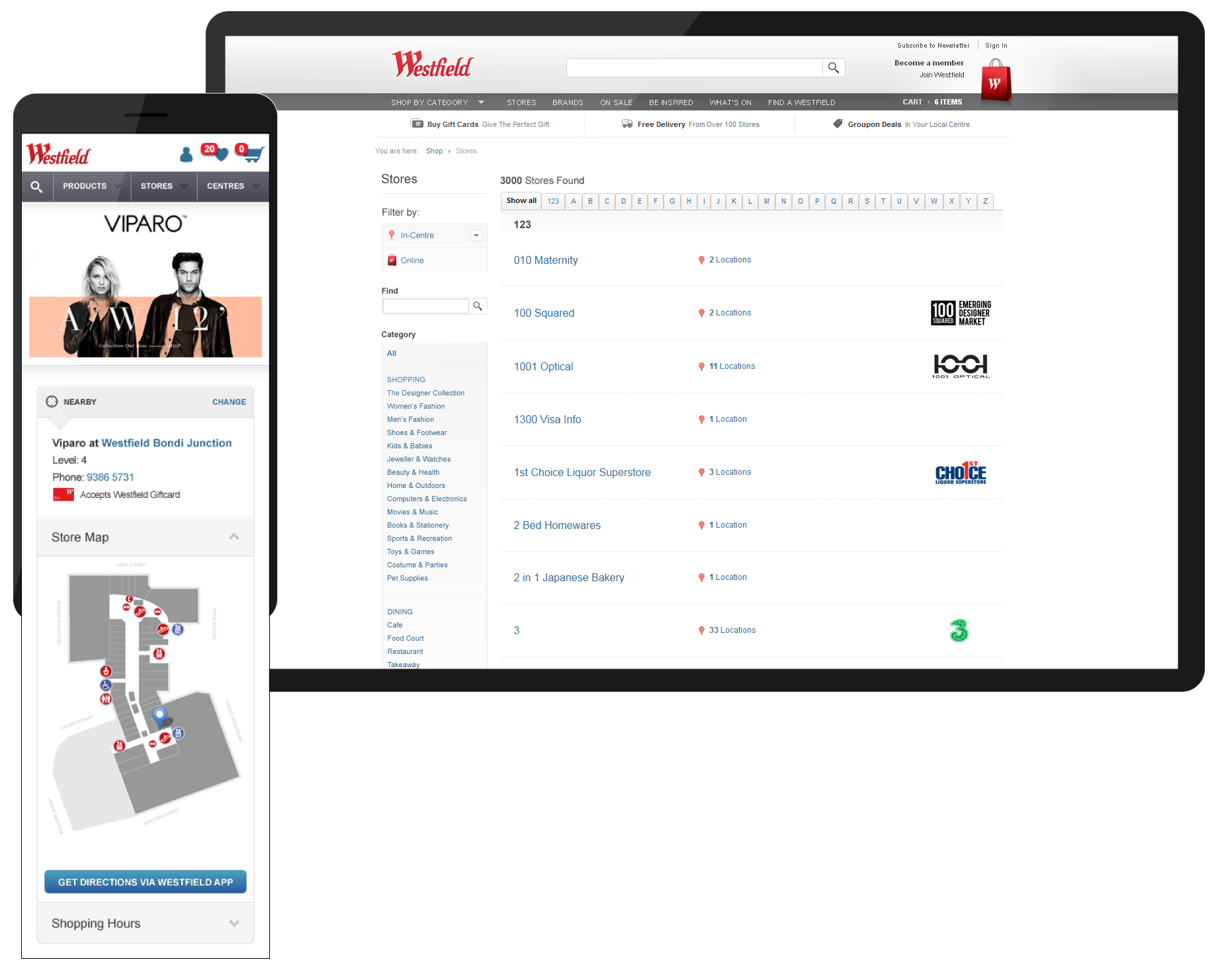 Westfield Store Finder